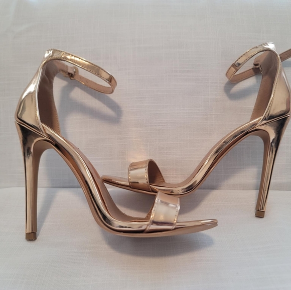 Charlotte Russe Rebekah, open toe Stiletto, cooper color 5' heal - Picture 5 of 9